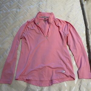 Adidas pink golf half zip